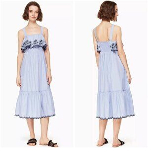 NWT kate spade  Broome Street Daisy Embroidered Midi Dress $328